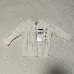 NWT - Ralph Lauren Baby Cream Cable Knit Cardigan